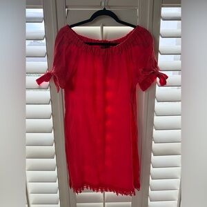 Red Off-Shoulder Mini Dress size S